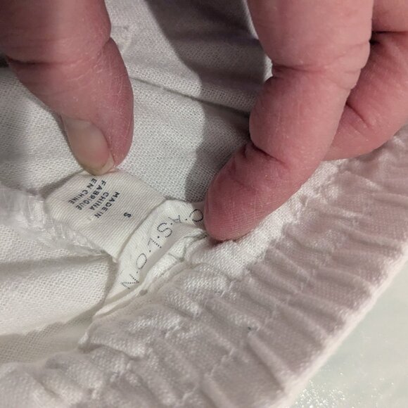 Vintage Caslon White Linen Pants - Small - Picture 5 of 7